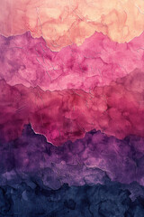 Obraz premium A watercolor gradient from soft pink to violet with a paper texture, gentle and artistic,