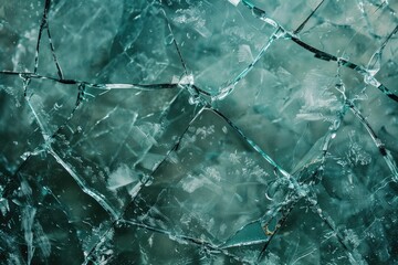 Fototapeta premium Texture broken glass with cracks. Abstract of cracked screen Smartphone from shock.