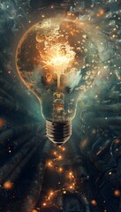 Glowing Bulb of Creativity - Illuminating the Path to Innovative Possibilities