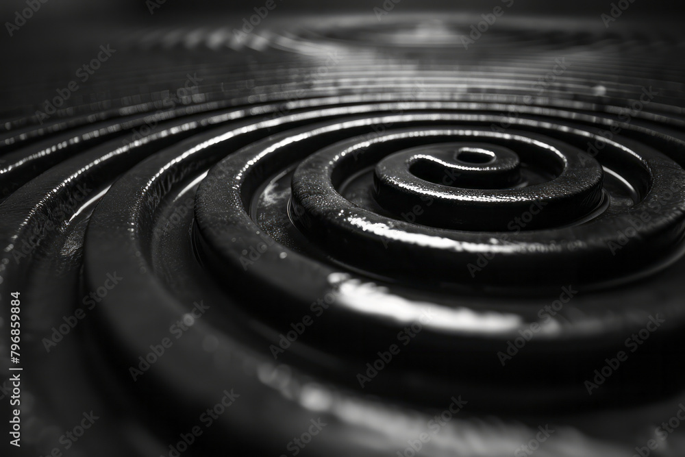 Leinwandbilder a series of concentric circles in grayscale, fading outward to create a sense of expansion,