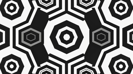Geometric Patterns: A vector illustration of geometric shapes, including hexagons and octagons - obrazy, fototapety, plakaty