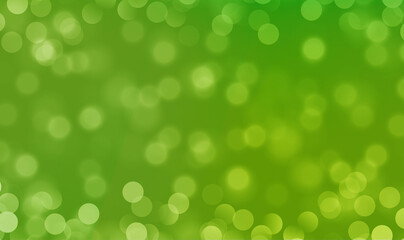 Obraz premium Green bokeh background banner for Party, greetings, poster, ad, events, and various design works