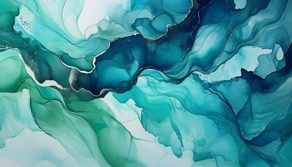 Oceanic Dreams: Abstract Watercolor Banner