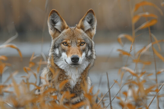 A red wolf roaming the Alligator River Wildlife Refuge, part of a controversial and critical reintroduction program,