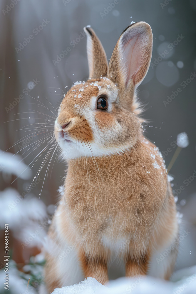 Poster a rabbit freezing in place to signal danger to others in the vicinity,