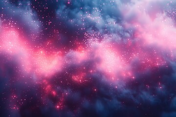 Obraz premium A starry, ethereal texture resembling a pink nebula, twinkling with lights and soft gradients, inviting wonder and dreaminess
