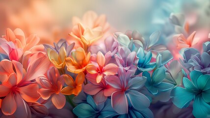 A colorful bouquet of flowers with a bright, cheerful mood