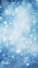 Obraz premium Abstract blue winter background with white snowflakes