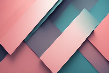Minimalist 3D abstract background with intersecting geometric shapes and subtle gradients