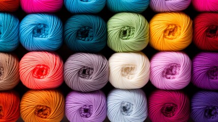 colorful balls of threads.