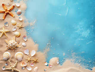 Summer season background with copy space