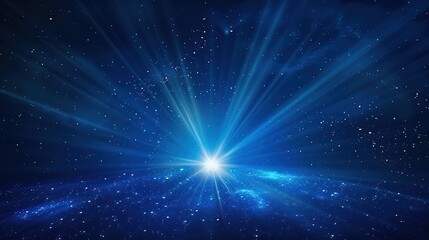 Radiant cosmic glow and starlight rays. Universe scenery with sparkling stars for abstract backgrounds celestial phenomena or science and fantasy themes