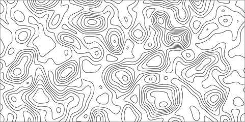 Contour map background. Geography scheme and terrain. Topography grid map. Stylized topographic contour map. Geographic line mountain relief. Abstract lines or wavy backdrop background.