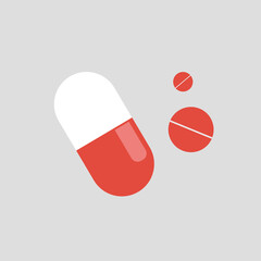 drug icons, Flat medical pills icon. Tablets symbol. Health care. illustration vector .