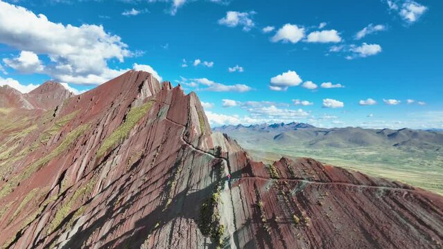 Rainbow Mountain, Peru. Also known as Cerro Colorado near to Cusco.
