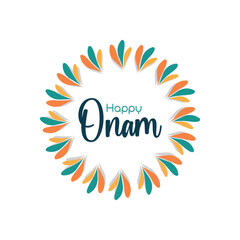 Onam festival background for South India Kerala traditional celebration. Vector illustration.