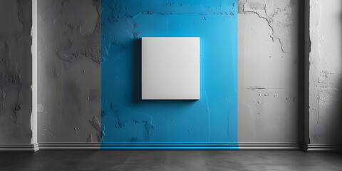 Elegant White Paper on Light Blue-Grey Canvas Backdrop - Minimalistic Design Element