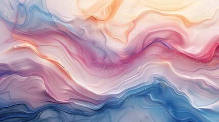 abstract colorful background with waves of a liquid, fluid-marbled paper texture