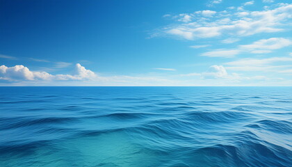 Obraz premium beautiful sea landscape with blue sky cloud background