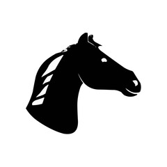 horse silhouette isolated on white background | Vector illustration of a horse black