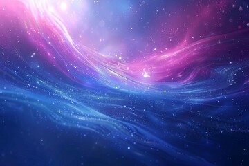 vibrant blue and purple galaxy with swirling cosmic dust and bright stars abstract background