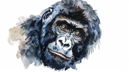 Adorable Gorilla Illustration for Kindergarten Learning Generative AI