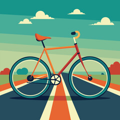 Fototapeta premium Bicycle vector art. Vehicles vector illustration