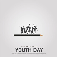 International youth day, Creative ads, 3D illustrations