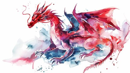 Fantastical Dragon Illustration for Book Cover Design Generative AI