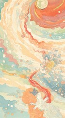 Galaxy backgrounds painting pattern.