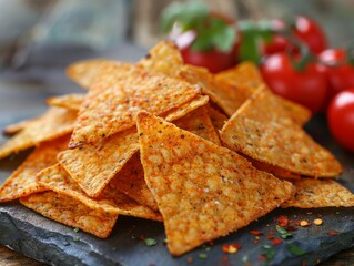Tortilla Chips with Salsa Dip: Appetizing Mexican Snack