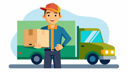 smiling-man-courier-with-parcel-on-the-background