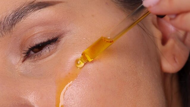 woman portrait applying bio natural face, hand cream, serum.smiling girl putting lotion on nose,use lip balm.portrait of female using safe products for skincare,homemade.no makeup.4k video