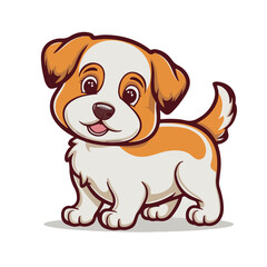 Cartoon Dog - Cute Puppy Vector Illustration vector eps 10 format