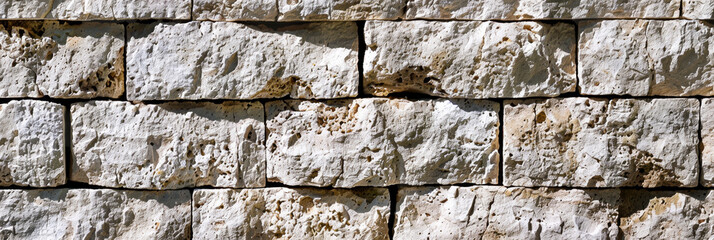Fototapeta premium A brick wall with a lot of texture and a few cracks
