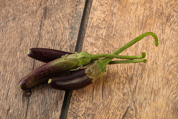 Baby organic purple eggplant heap - 796895884