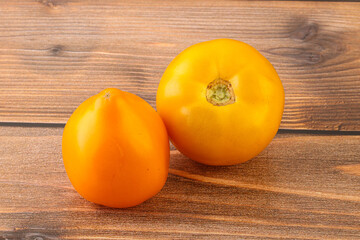 Ripe yellow bright juicy tomato - 796896062