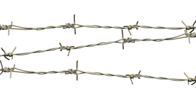 barbed wire isolated