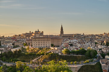 Fototapeta na wymiar Panoramic of the city of Toledo from the viewpoints. Castilla la Mancha. Spain