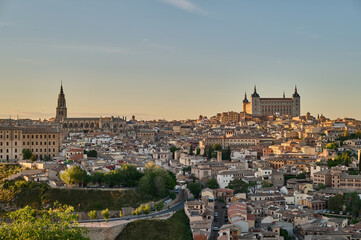 Panoramic of the city of Toledo from the viewpoints. Castilla la Mancha. Spain