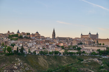 Fototapeta na wymiar Panoramic of the city of Toledo from the viewpoints. Castilla la Mancha. Spain
