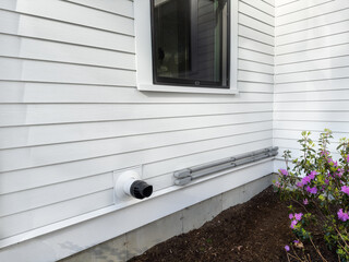 Conduit from basement utility room to garage solar system storage batteries