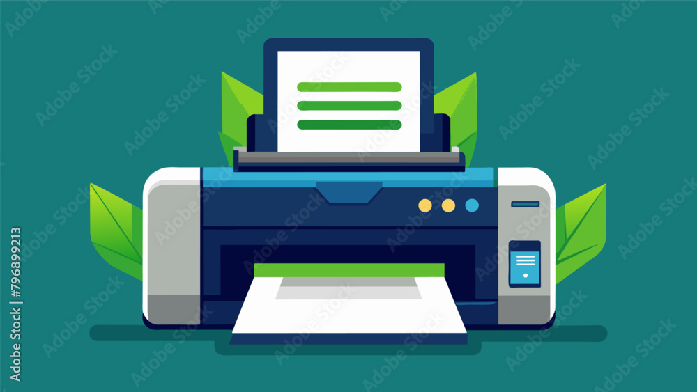 Poster the office printer is equipped with doublesided printing as the default setting reducing paper waste