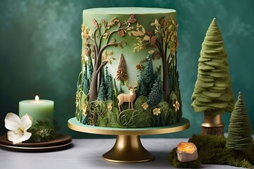 beautiful decorated cake in 3d shape A Venetian Fiesta Cake, Wonderland Cake, Celestial Silk: Northern Lights Adventure Cake, Whimsical Fairyland Cake, Beautiful, Decorated, Cake, 3D, Shape, Venetian,