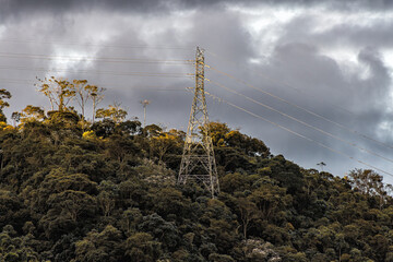 High power and high voltage electrical network distribution in the mountains of Rio de Janeiro,...