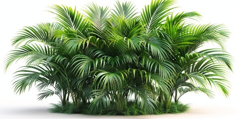 A lush jungle scene with green foliage and palm trees, perfect for a tropical vacation.