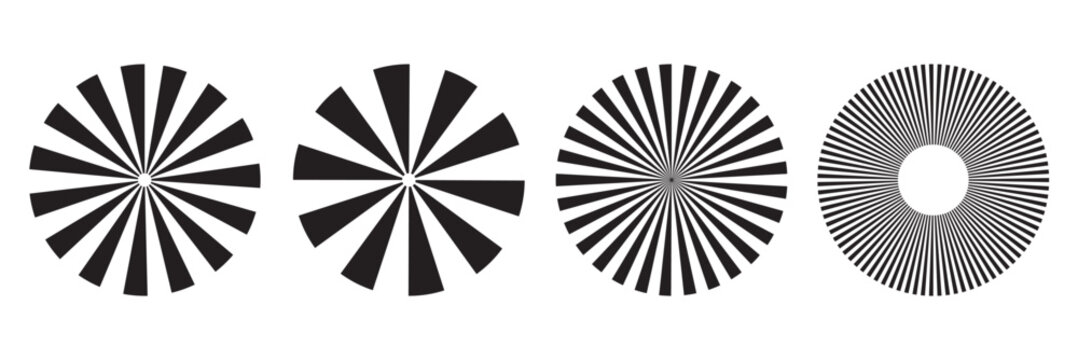 Sunburst element radial stripes or sunburst backgrounds