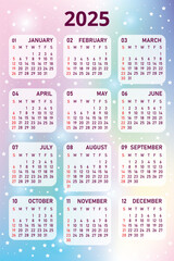Calendar for 2025