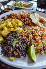 Delightful Plate of Gallo Pinto, Culinary World Tour, Food and Street Food