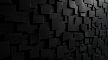 Abstract dark geometric pattern background in black tones